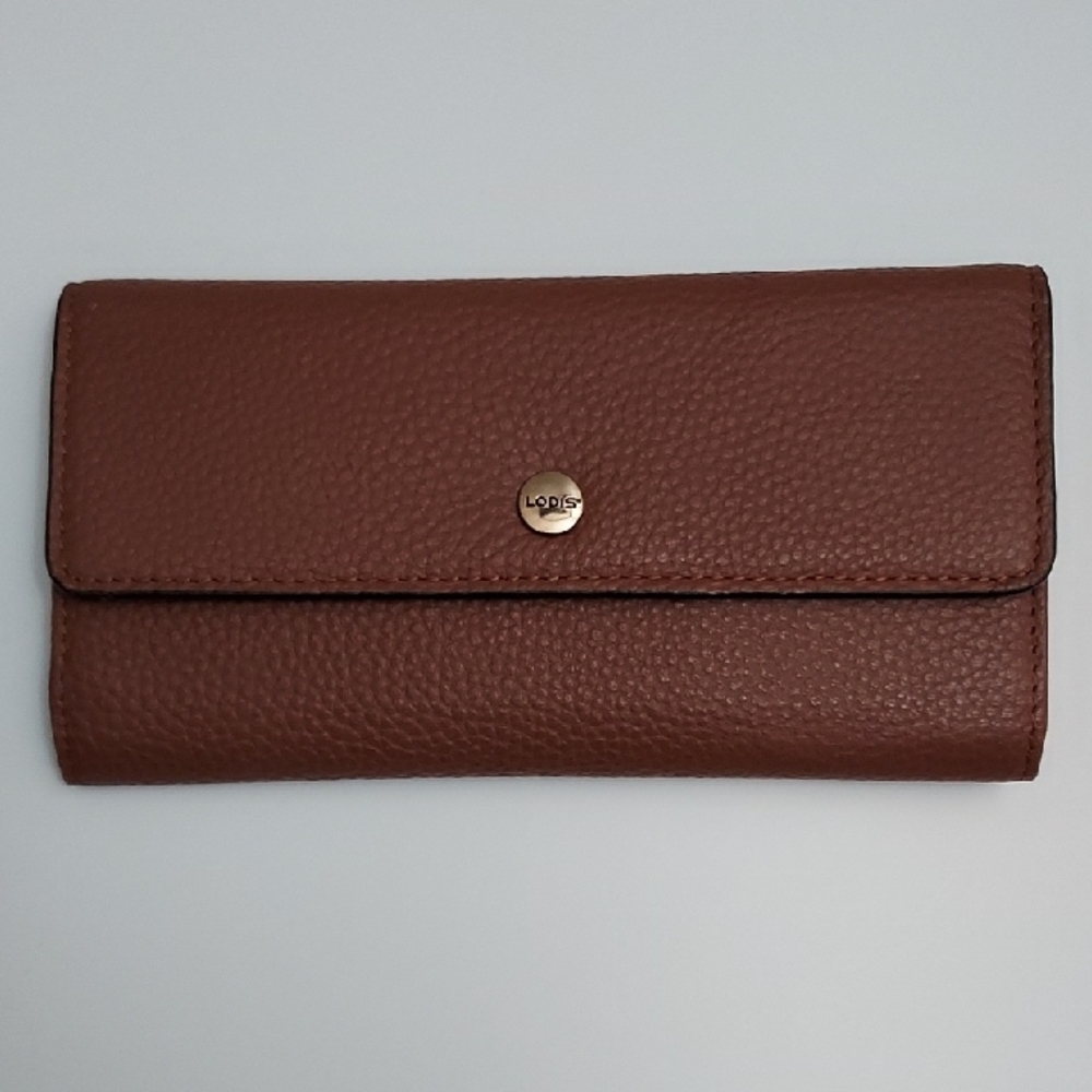 Lodis Pebble Leather Bifold Slim RFID Wallet